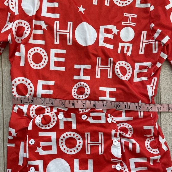 CBR One Piece Jumpsuit Women Large Red Long Sleeve Front Buttons Down - Picture 13 of 16